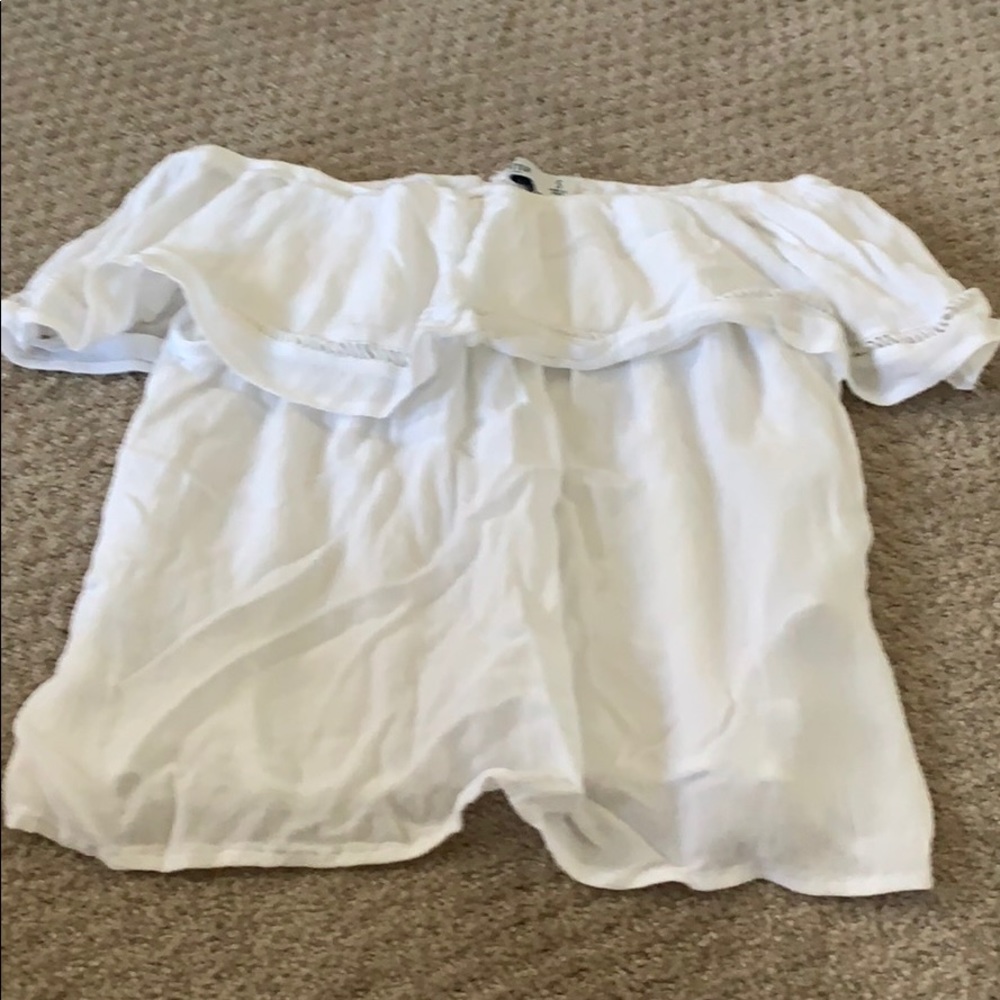Holister Off the Shoulder White Top S